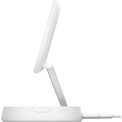 Зарядний пристрій бездротовий Belkin 15Вт Magnetic Stand Qi2, адаптер 20Вт USB-C, білий (WIA008VFWH) Зарядний пристрій бездротовий Belkin 15Вт Magnetic Stand Qi2, адаптер 20Вт USB-C, білий (WIA008VFWH)