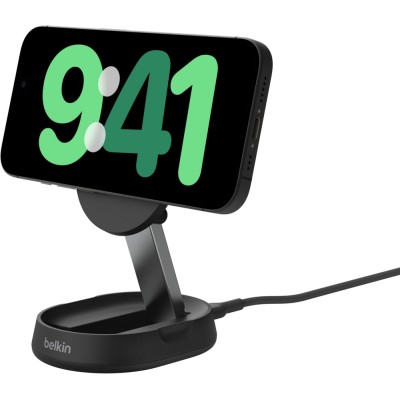 Зарядний пристрій бездротовий Belkin 15Вт Magnetic Stand Qi2, адаптер 20Вт USB-C, чорний (WIA008VFBK) Зарядний пристрій бездротовий Belkin 15Вт Magnetic Stand Qi2, адаптер 20Вт USB-C, чорний (WIA008VFBK)