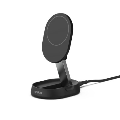 Зарядний пристрій бездротовий Belkin 15Вт Magnetic Stand Qi2, чорний (WIA008BTBK) Зарядний пристрій бездротовий Belkin 15Вт Magnetic Stand Qi2, чорний (WIA008BTBK)