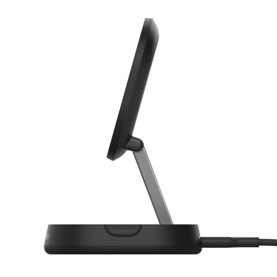 Зарядний пристрій бездротовий Belkin 15Вт Magnetic Stand Qi2, чорний (WIA008BTBK) Зарядний пристрій бездротовий Belkin 15Вт Magnetic Stand Qi2, чорний (WIA008BTBK)