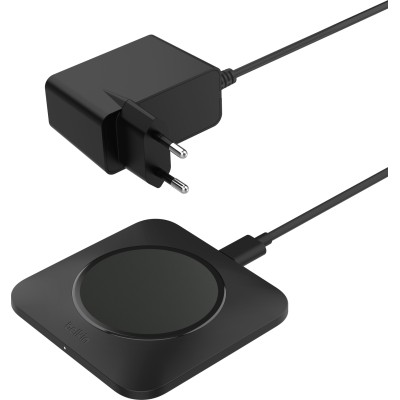 Зарядний пристрій бездротовий Belkin 15Вт Pad Easy Align, чорний (WIA007VFBK) Зарядний пристрій бездротовий Belkin 15Вт Pad Easy Align, чорний (WIA007VFBK)