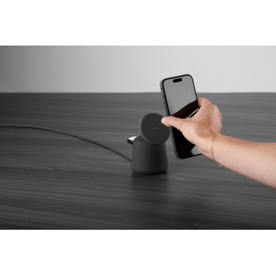 Зарядний пристрій бездротовий Belkin 2в1 MagSafe iPhone/Watch/AirPods, Charcoal Mass (WIZ020VFH36) Зарядний пристрій бездротовий Belkin 2в1 MagSafe iPhone/Watch/AirPods, Charcoal Mass (WIZ020VFH36)