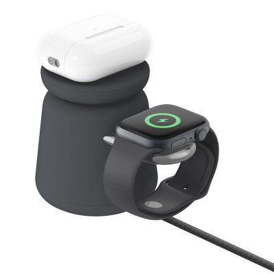 Зарядний пристрій бездротовий Belkin 2в1 MagSafe iPhone/Watch/AirPods, Charcoal Mass (WIZ020VFH36) Зарядний пристрій бездротовий Belkin 2в1 MagSafe iPhone/Watch/AirPods, Charcoal Mass (WIZ020VFH36)