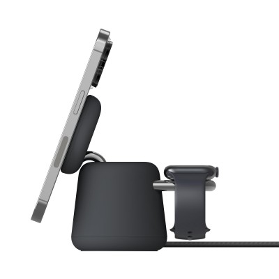 Зарядний пристрій бездротовий Belkin 2в1 MagSafe iPhone/Watch/AirPods, Charcoal Mass (WIZ020VFH36) Зарядний пристрій бездротовий Belkin 2в1 MagSafe iPhone/Watch/AirPods, Charcoal Mass (WIZ020VFH36)