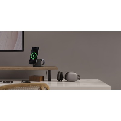 Зарядний пристрій бездротовий Belkin 2в1 MagSafe iPhone/Watch/AirPods, Charcoal Mass (WIZ020VFH36) Зарядний пристрій бездротовий Belkin 2в1 MagSafe iPhone/Watch/AirPods, Charcoal Mass (WIZ020VFH36)