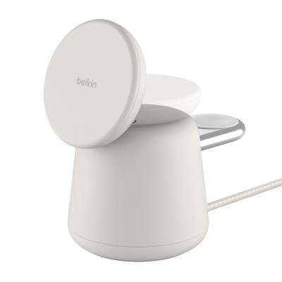 Зарядний пристрій бездротовий Belkin 2в1 MagSafe iPhone/Watch/AirPods, Sand Mass (WIZ020VFH37) Зарядний пристрій бездротовий Belkin 2в1 MagSafe iPhone/Watch/AirPods, Sand Mass (WIZ020VFH37)