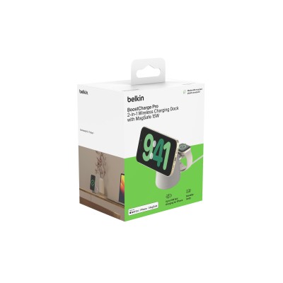 Зарядний пристрій бездротовий Belkin 2в1 MagSafe iPhone/Watch/AirPods, Sand Mass (WIZ020VFH37) Зарядний пристрій бездротовий Belkin 2в1 MagSafe iPhone/Watch/AirPods, Sand Mass (WIZ020VFH37)