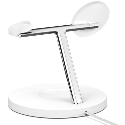 Зарядний пристрій бездротовий Belkin 3в1 MagSafe iPhone/Watch/AirPods Fast charger Pad, білий (WIZ017VFWH) Зарядний пристрій бездротовий Belkin 3в1 MagSafe iPhone/Watch/AirPods Fast charger Pad, білий (WIZ017VFWH)