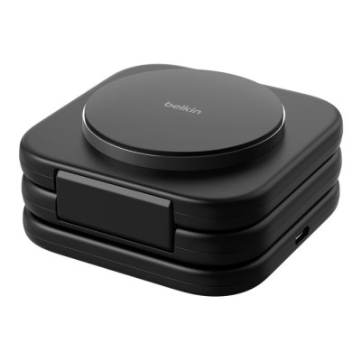 Зарядний пристрій бездротовий Belkin 3в1 Travel Pad Wireless Qi2 15Вт, чорний (WIZ024HQBK) Зарядний пристрій бездротовий Belkin 3в1 Travel Pad Wireless Qi2 15Вт, чорний (WIZ024HQBK)
