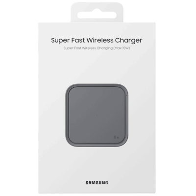 Зарядний пристрій бездротовий Samsung 15Вт, сірий темний (EP-P2400BBEGEU) Зарядний пристрій бездротовий Samsung 15Вт, сірий темний (EP-P2400BBEGEU)