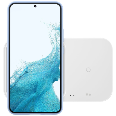 Зарядний пристрій бездротовий Samsung Duo 15Вт, білий Зарядний пристрій бездротовий Samsung Duo 15Вт, білий