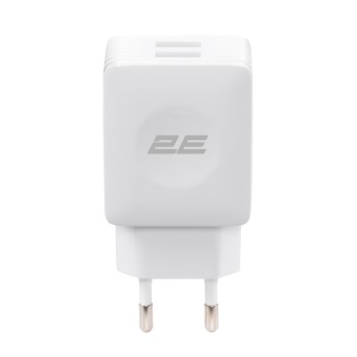 Зарядний пристрій мережевий 2E 12Вт 2хUSB-A, білий (2E-WC4USB-W) Зарядний пристрій мережевий 2E 12Вт 2хUSB-A, білий (2E-WC4USB-W)