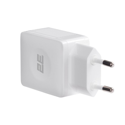 Зарядний пристрій мережевий 2E 12Вт 2хUSB-A, білий (2E-WC4USB-W) Зарядний пристрій мережевий 2E 12Вт 2хUSB-A, білий (2E-WC4USB-W)
