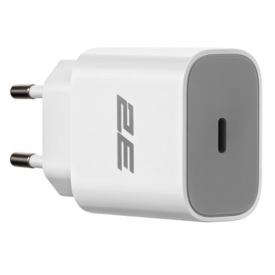 Зарядний пристрій мережевий 2E 30Вт USB-C PD, білий (2E-WC1USBC30W-W) Зарядний пристрій мережевий 2E 30Вт USB-C PD, білий (2E-WC1USBC30W-W)
