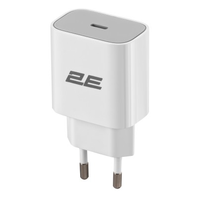 Зарядний пристрій мережевий 2E 30Вт USB-C PD, білий (2E-WC1USBC30W-W) Зарядний пристрій мережевий 2E 30Вт USB-C PD, білий (2E-WC1USBC30W-W)