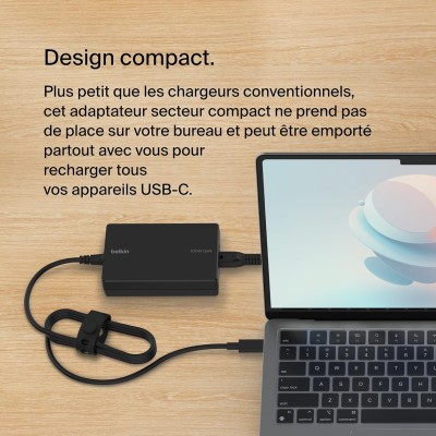 Зарядний пристрій мережевий Belkin 100Вт USB-С GAN PD PPS, кабель USB-C 2м, чорний OEM (INC016VFBK) Зарядний пристрій мережевий Belkin 100Вт USB-С GAN PD PPS, кабель USB-C 2м, чорний OEM (INC016VFBK)