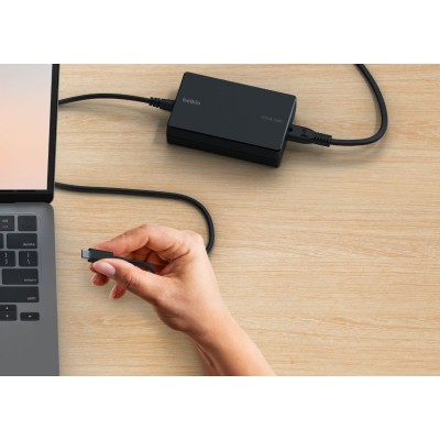 Зарядний пристрій мережевий Belkin 100Вт USB-С GAN PD PPS, кабель USB-C 2м, чорний OEM (INC016VFBK) Зарядний пристрій мережевий Belkin 100Вт USB-С GAN PD PPS, кабель USB-C 2м, чорний OEM (INC016VFBK)