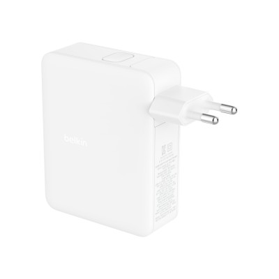 Зарядний пристрій мережевий Belkin 140Вт 3хUSB-С GAN PD PPS, USB-A, білий (WCH014BTWH) Зарядний пристрій мережевий Belkin 140Вт 3хUSB-С GAN PD PPS, USB-A, білий (WCH014BTWH)
