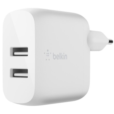 Зарядний пристрій мережевий Belkin 24Вт 2хUSB-A, кабель USB-A > USB-C, 1м, білий (WCE001VF1MWH) Зарядний пристрій мережевий Belkin 24Вт 2хUSB-A, кабель USB-A > USB-C, 1м, білий (WCE001VF1MWH)
