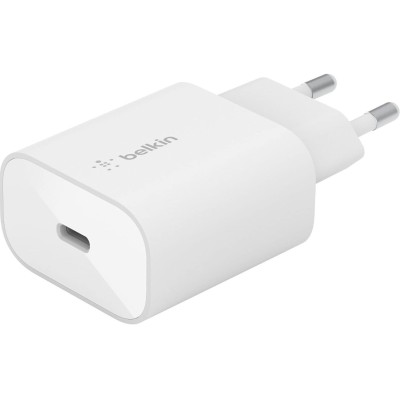 Зарядний пристрій мережевий Belkin 25Вт USB-С PD PPS, кабель USB-С > Lightning, 1м, PVC, білий (WCA004VF1MWH-B5) Зарядний пристрій мережевий Belkin 25Вт USB-С PD PPS, кабель USB-С > Lightning, 1м, PVC, білий (WCA004VF1MWH-B5)