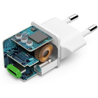 Зарядний пристрій мережевий Hama 25Вт USB-С, PD, білий Зарядний пристрій мережевий Hama 25Вт USB-С, PD, білий