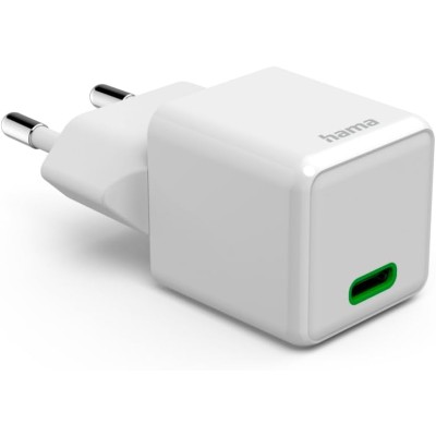 Зарядний пристрій мережевий Hama 25Вт USB-С, PD, білий Зарядний пристрій мережевий Hama 25Вт USB-С, PD, білий