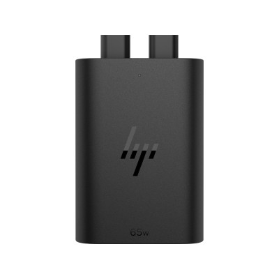 Зарядний пристрій мережевий HP 65W 2хUSB-C, кабель USB-C > USB-C, 1м, чорний Зарядний пристрій мережевий HP 65W 2хUSB-C, кабель USB-C > USB-C, 1м, чорний