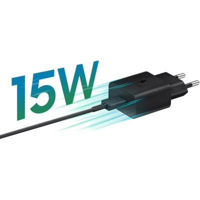 Зарядний пристрій мережевий Samsung 15Вт USB-С, кабель USB-C > USB-C, 1м, чорний (EP-T1510XBEGEU) Зарядний пристрій мережевий Samsung 15Вт USB-С, кабель USB-C > USB-C, 1м, чорний (EP-T1510XBEGEU)