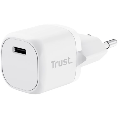 Зарядний пристрій мережевий Trust Maxo 20Вт, USB-C PD, білий (25205_TRUST) Зарядний пристрій мережевий Trust Maxo 20Вт, USB-C PD, білий (25205_TRUST)