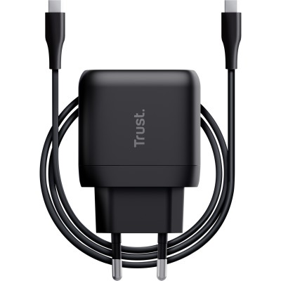 Зарядний пристрій мережевий Trust Maxo 45Вт, USB-C PD, чорний (24816_TRUST) Зарядний пристрій мережевий Trust Maxo 45Вт, USB-C PD, чорний (24816_TRUST)