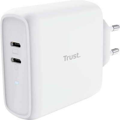 Зарядний пристрій мережевий Trust Maxo 65Вт, 2xUSB-C PD, білий (25381_TRUST) Зарядний пристрій мережевий Trust Maxo 65Вт, 2xUSB-C PD, білий (25381_TRUST)