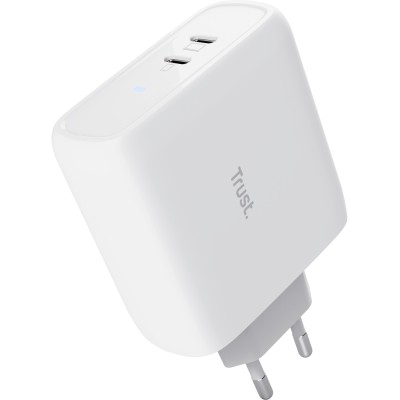 Зарядний пристрій мережевий Trust Maxo 65Вт, 2xUSB-C PD, білий (25381_TRUST) Зарядний пристрій мережевий Trust Maxo 65Вт, 2xUSB-C PD, білий (25381_TRUST)