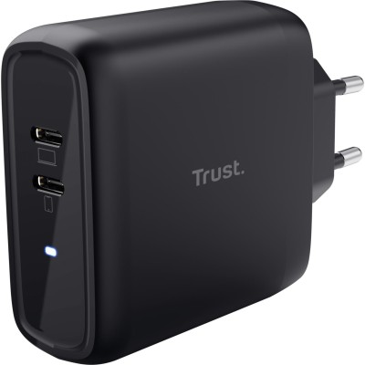 Зарядний пристрій мережевий Trust Maxo 65Вт, 2xUSB-C PD, чорний (25380_TRUST) Зарядний пристрій мережевий Trust Maxo 65Вт, 2xUSB-C PD, чорний (25380_TRUST)