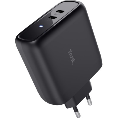 Зарядний пристрій мережевий Trust Maxo 65Вт, 2xUSB-C PD, чорний (25380_TRUST) Зарядний пристрій мережевий Trust Maxo 65Вт, 2xUSB-C PD, чорний (25380_TRUST)