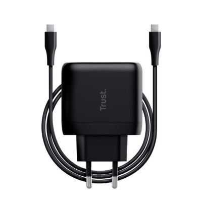 Зарядний пристрій мережевий Trust Maxo 65Вт, USB-C PD, чорний (24817_TRUST) Зарядний пристрій мережевий Trust Maxo 65Вт, USB-C PD, чорний (24817_TRUST)