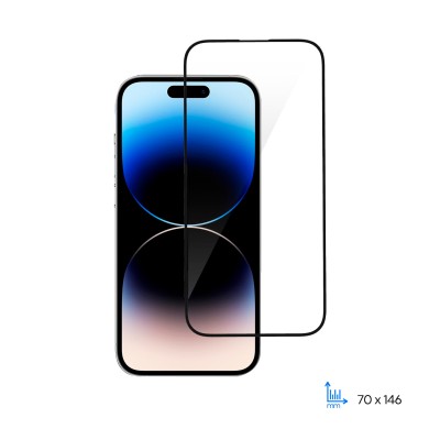Захисне скло 2E для iPhone 14 Pro, 2.5D FCFG, (1 Pack), чорна рамка (2E-IP-14P-6.1-SMFCFG-BB)