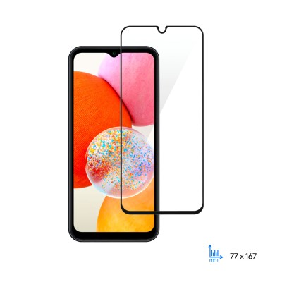 Захисне скло 2E для Samsung Galaxy A14 (A145F),2.5D FCFG, (1 Pack), чорна рамка (2E-G-A14-SMFCFG-BB)