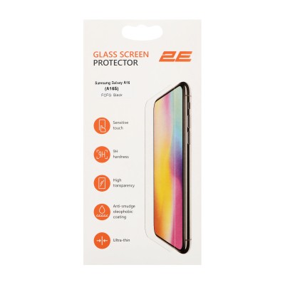 Захисне скло 2E для Samsung Galaxy A16 (A165) , 2.5D FCFG, (1 Pack), чорна рамка (2E-G-A16-SMFCFG-BB)
