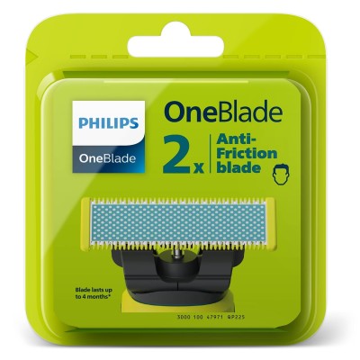 Змінні леза Philips OneBlade QP225/50 для надчутливої шкіри 2 шт Змінні леза Philips OneBlade QP225/50 для надчутливої шкіри 2 шт