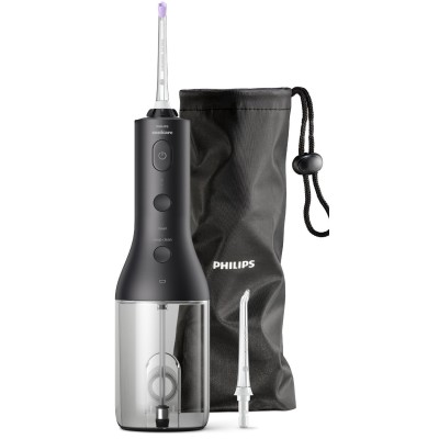 Іригатор Philips портативний Sonicare Cordless Power Flosser 3000, чаша 250 мл, чохол, 2 насадки , чорний Іригатор Philips портативний Sonicare Cordless Power Flosser 3000, чаша 250 мл, чохол, 2 насадки , чорний