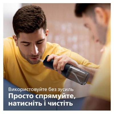 Іригатор Philips портативний Sonicare Cordless Power Flosser 3000, чаша 250 мл, чохол, 2 насадки , чорний Іригатор Philips портативний Sonicare Cordless Power Flosser 3000, чаша 250 мл, чохол, 2 насадки , чорний