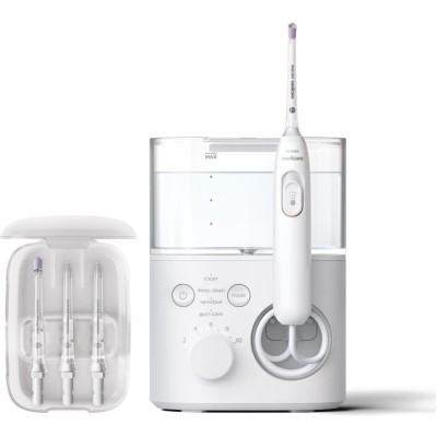 Іригатор Philips стаціонарний Sonicare Philips Sonicare Power Flosser 7000, чаша 600 мл, від мережі , чохол, 4 насадки , білий Іригатор Philips стаціонарний Sonicare Philips Sonicare Power Flosser 7000, чаша 600 мл, від мережі , чохол, 4 насадки , білий