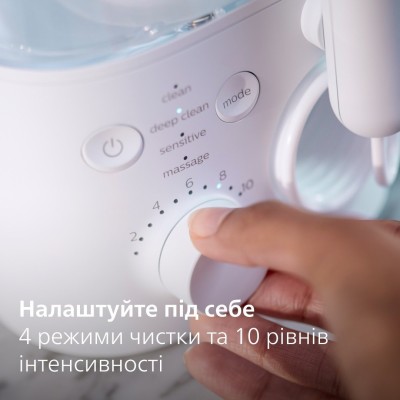 Іригатор Philips стаціонарний Sonicare Philips Sonicare Power Flosser 7000, чаша 600 мл, від мережі , чохол, 4 насадки , білий Іригатор Philips стаціонарний Sonicare Philips Sonicare Power Flosser 7000, чаша 600 мл, від мережі , чохол, 4 насадки , білий