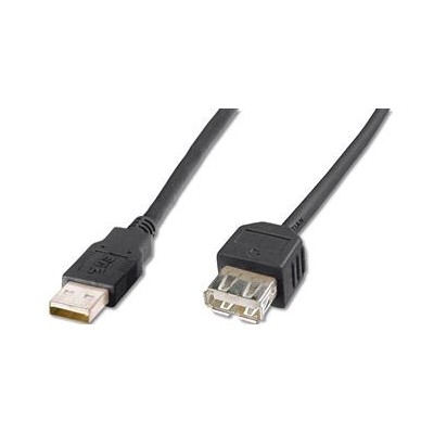 Кабель DIGITUS USB-A (M/F) заряджання/синхронізації, 1.8м, чорний (AK-300200-018-S) Кабель DIGITUS USB-A (M/F) заряджання/синхронізації, 1.8м, чорний (AK-300200-018-S)