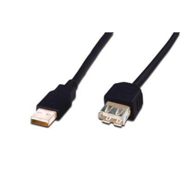 Кабель DIGITUS USB-A (M/F) заряджання/синхронізації, 5м, чорний (AK-300202-050-S) Кабель DIGITUS USB-A (M/F) заряджання/синхронізації, 5м, чорний (AK-300202-050-S)