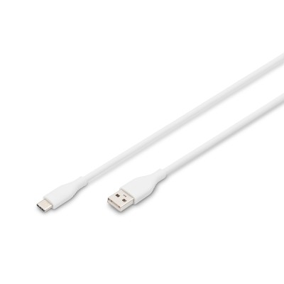 Кабель DIGITUS USB-A > USB-C заряджання/синхронізації, USB 2.0, 60W, силіконовий, 1м, білий (AK-300340-010-W) Кабель DIGITUS USB-A > USB-C заряджання/синхронізації, USB 2.0, 60W, силіконовий, 1м, білий (AK-300340-010-W)