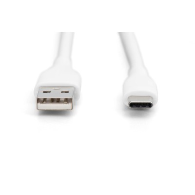 Кабель DIGITUS USB-A > USB-C заряджання/синхронізації, USB 2.0, 60W, силіконовий, 1м, білий (AK-300340-010-W) Кабель DIGITUS USB-A > USB-C заряджання/синхронізації, USB 2.0, 60W, силіконовий, 1м, білий (AK-300340-010-W)
