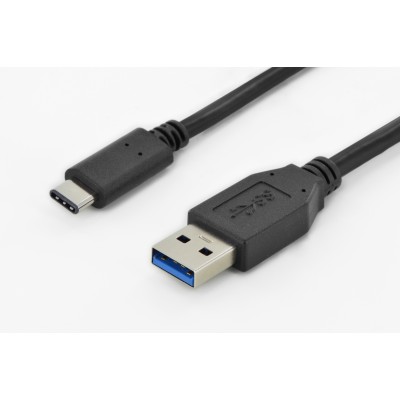 Кабель DIGITUS USB-C > USB-A заряджання/синхронізації, Type-C, 1м, чорний (AK-300136-010-S) Кабель DIGITUS USB-C > USB-A заряджання/синхронізації, Type-C, 1м, чорний (AK-300136-010-S)