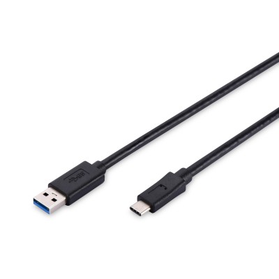 Кабель DIGITUS USB-C > USB-A заряджання/синхронізації, Type-C, 1м, чорний (AK-300136-010-S) Кабель DIGITUS USB-C > USB-A заряджання/синхронізації, Type-C, 1м, чорний (AK-300136-010-S)