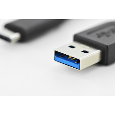 Кабель DIGITUS USB-C > USB-A заряджання/синхронізації, Type-C, 1м, чорний (AK-300136-010-S) Кабель DIGITUS USB-C > USB-A заряджання/синхронізації, Type-C, 1м, чорний (AK-300136-010-S)